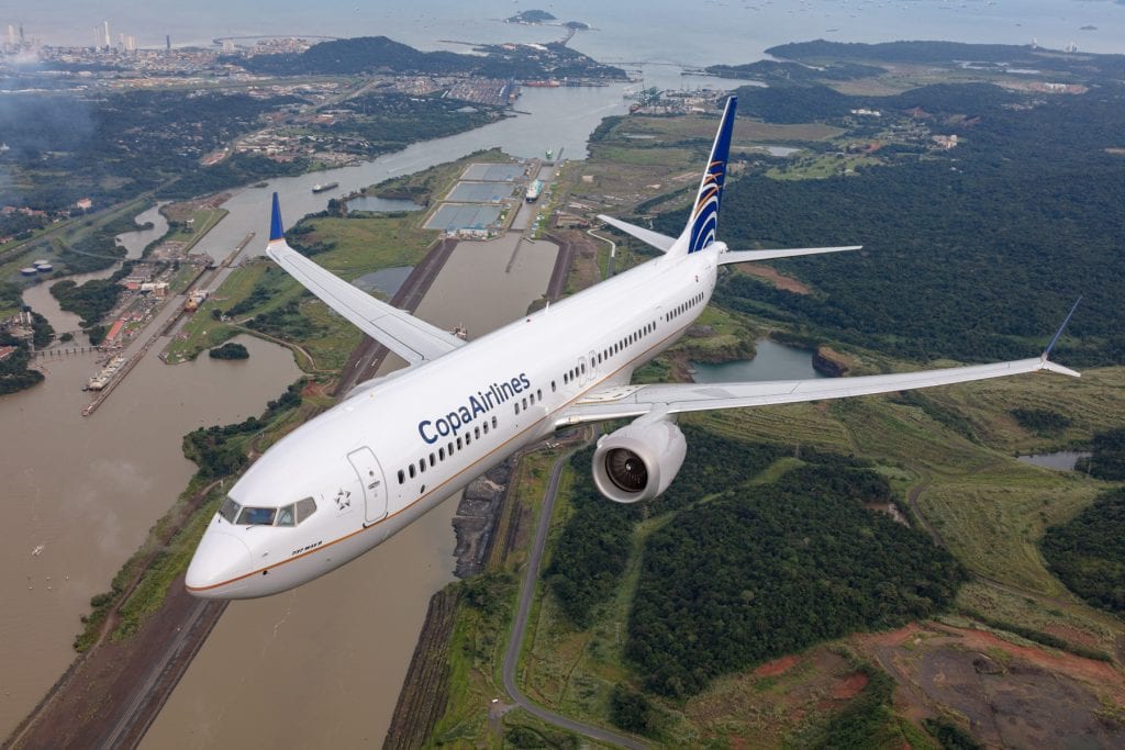 COPA Airlines Boeing 737 Max 9 photographed in the Republic of Panama on 1 September 2018 by Chad Slattery from Wolfe Air Aviation Learjet 25B.