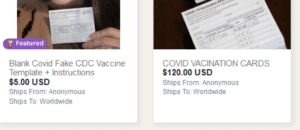 Alerta sobre certificados de vacunación falsos a la venta en la Dark Web 3