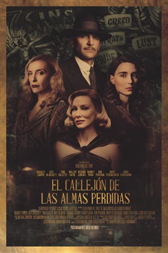 Ya se encuentran disponibles el nuevo tráiler y póster de El Callejón De Las Almas Perdidas, la nueva película de Guillermo Del Toro