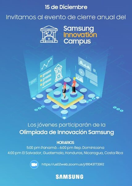 Invitación Samsung Innovation Campus Miércoles 15 de diciembre 2021