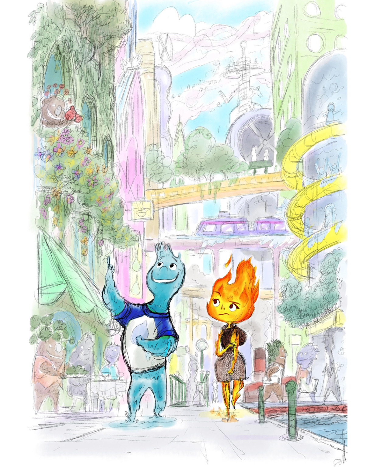 Revelan la primera imagen de Elemental la nueva película de Disney y Pixar 1